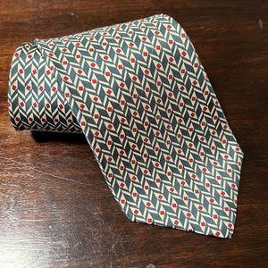 BROOKS BROTHERS Neck Tie subtle Beige Green Red
